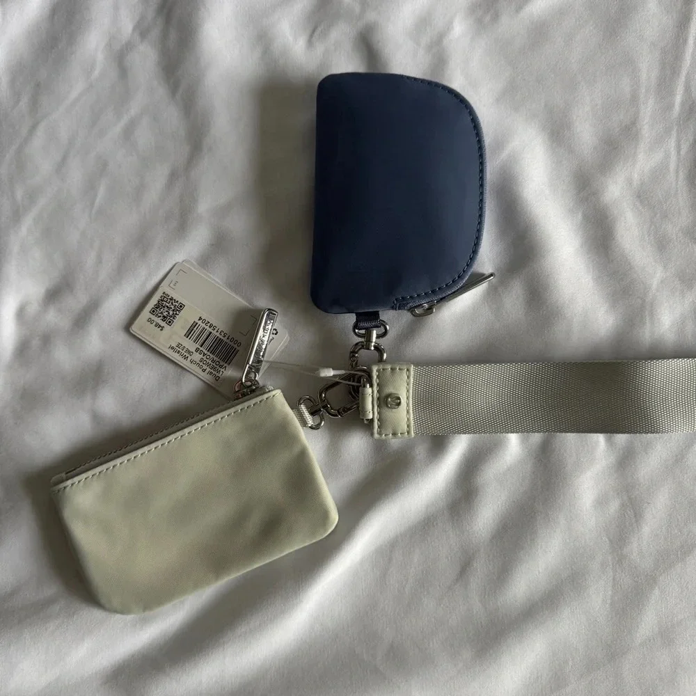 40🆕💙 LAST ONE Lululemon Dual Pouch Wristlet Oasis Blue Vapor
